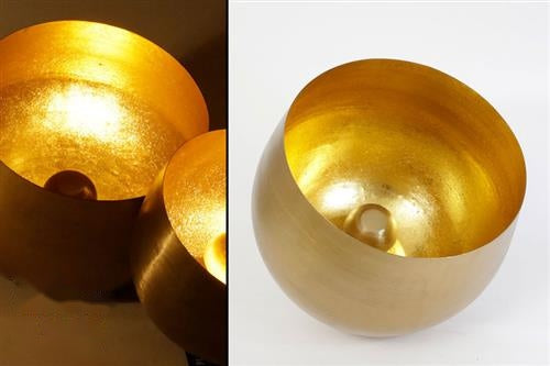 תאורת ריצפה Hutton Brass בגודל 50X50X50 בצבע זהב