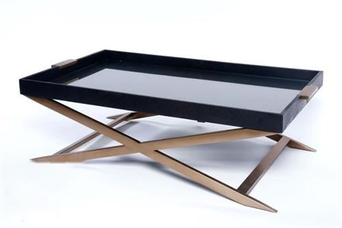 שולחן סלון Teak Wood Black - 120×70×40