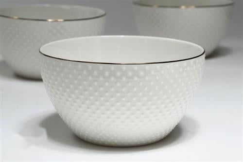 סט 6 בולים פס זהב New Bone China