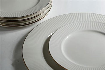 סט עוגה פורצלן פס זהב New Bone China