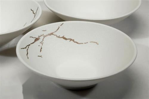 צלחת בול שיש שחור New Bone China סדרת Simple Moka - 15CM
