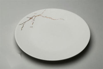 צלחת קינוח שיש לבן New Bone China - 18.5×18.5×2