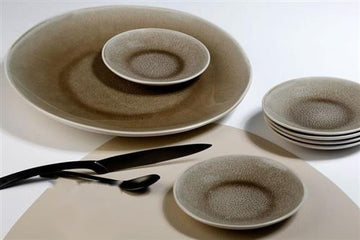 סט עוגה 8 חלקים Stoneware BROWN - 33×33×3.5 15×15×2.5