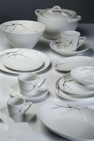 סרוויס 115 חלקים New Bone China SIMPLE WHITE