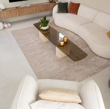 שטיח לסלון דגם קנדיס עשוי פוליאסטר יוקרתי