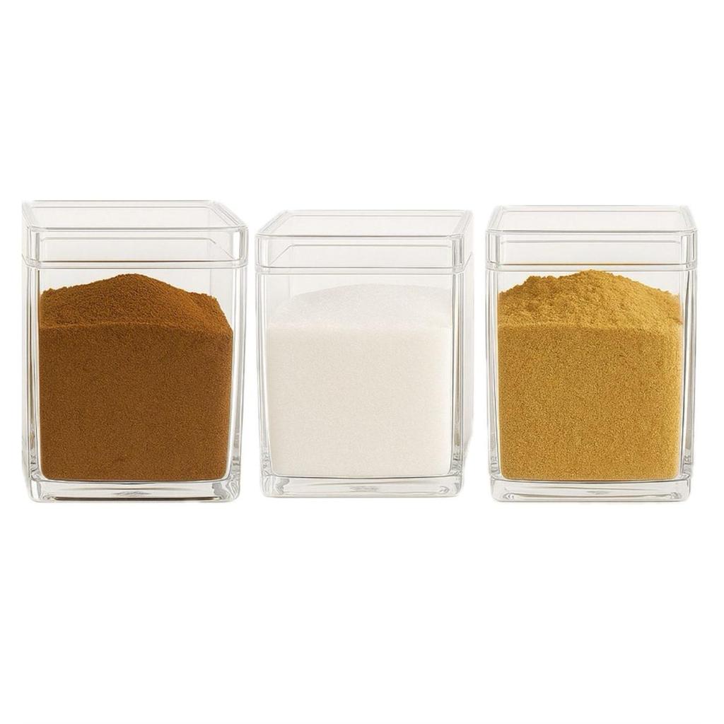 קופסאות אחסון אקריל יוקרתיות בגדלים שונים מבית BE CLEAR - בי יוניק - עיצוב הבית