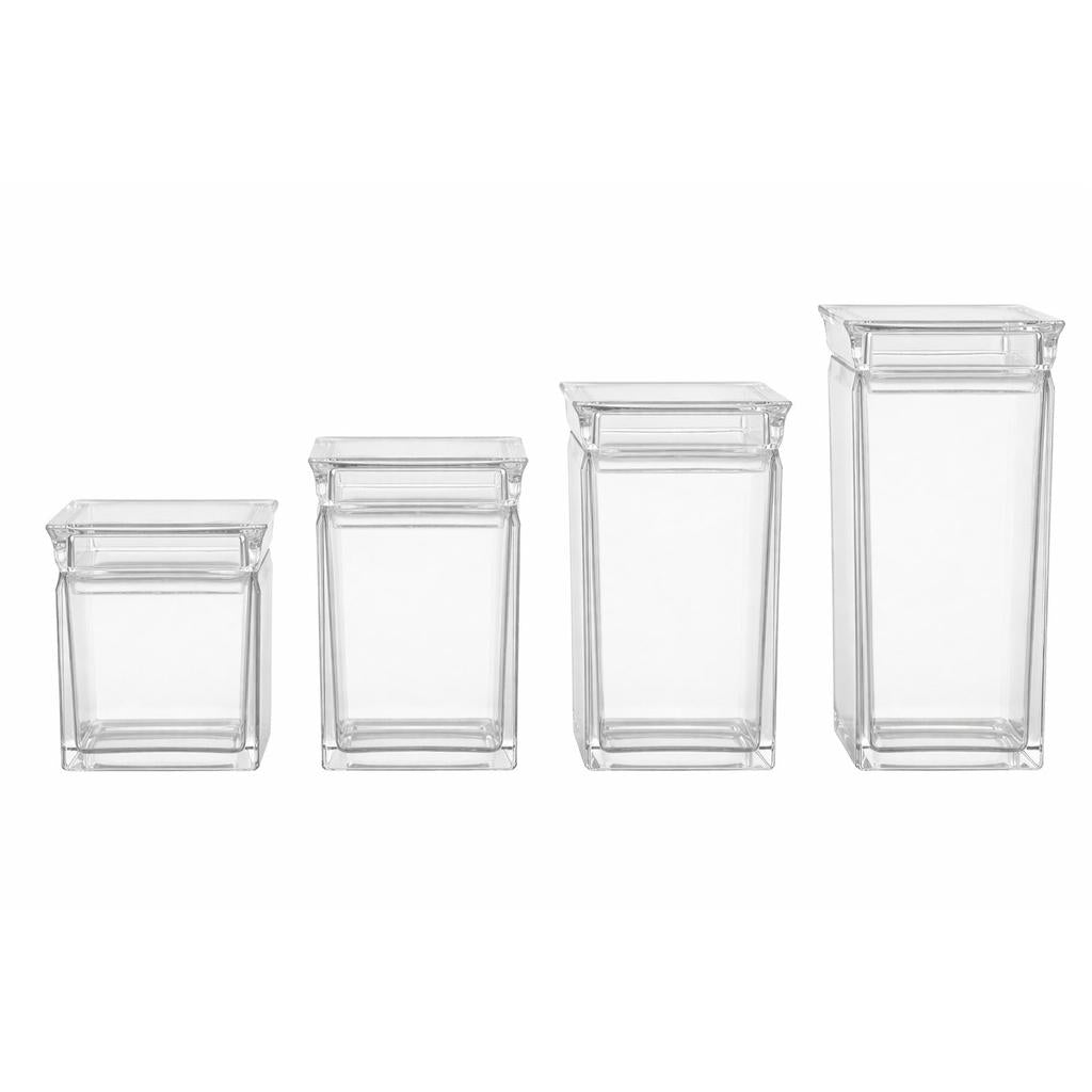 קופסאות אחסון אקריל יוקרתיות בגדלים שונים מבית BE CLEAR - בי יוניק - עיצוב הבית