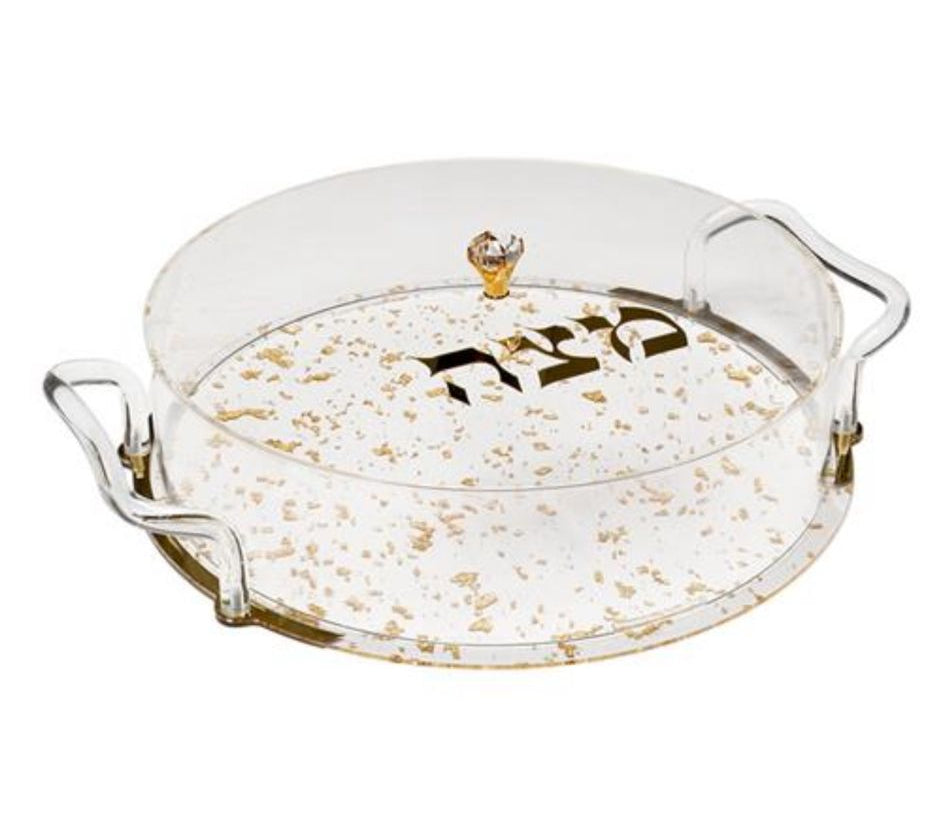 קופסא עגולה למצות עשויה אקריליק בעיצוב מיוחד