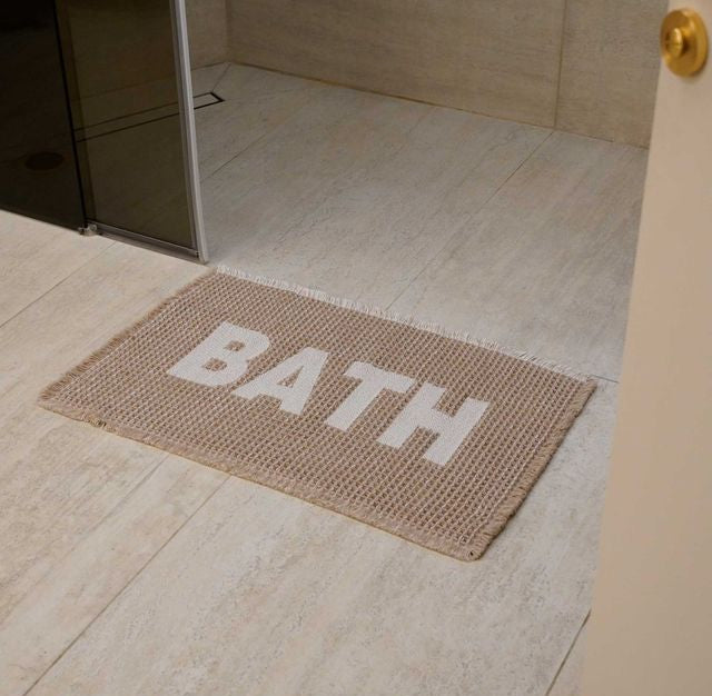 שטיח אמבטיה דגם קוסטה עשוי פוליאסטר בצבע חום קפה