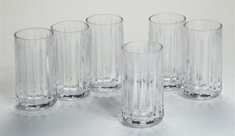סט 6 כוסות שתיה קרה עשויות קריסטל בעיצוב מיוחד 400 מ"ל
