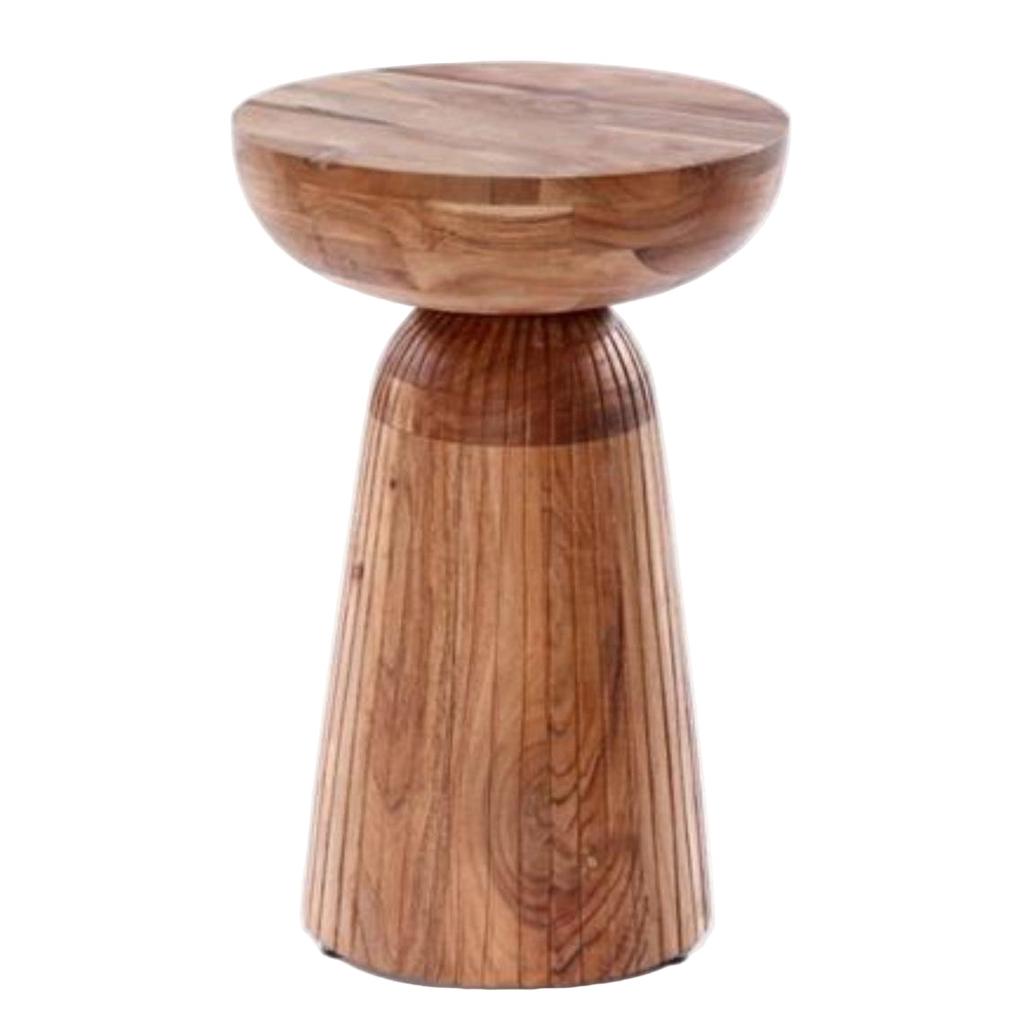 שולחן צד עגול עשוי עץ מרשים ומיוחד 50X33 ס"מ