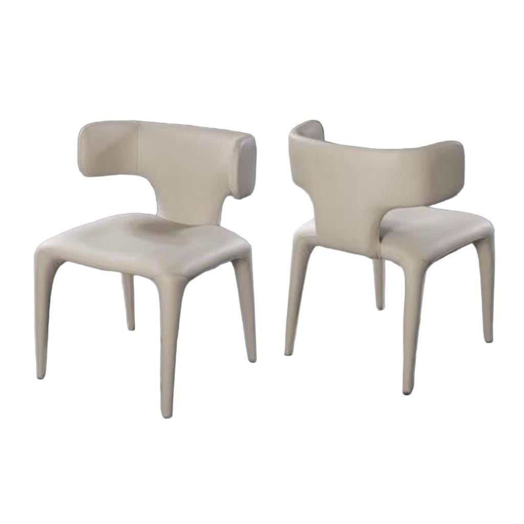 כיסא אוכל עשוי עור בעיצוב יוקרתי ומיוחד