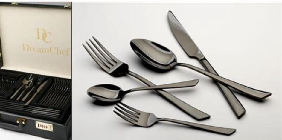 סט סכו"ם 72 חלקים עשוי נירוסטה בעיצוב מרשים