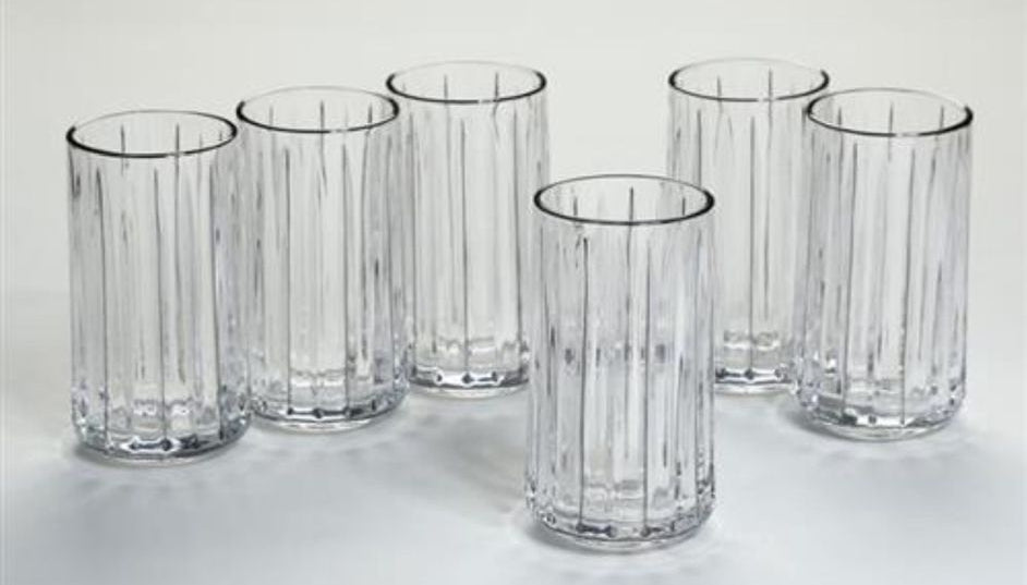 סט 6 כוסות שתיה קרה עשויות קריסטל יוקרתי 400 מ"ל