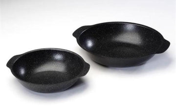 סט 2 קערות הגשה עשויות נירוסטה בגוון שחור 