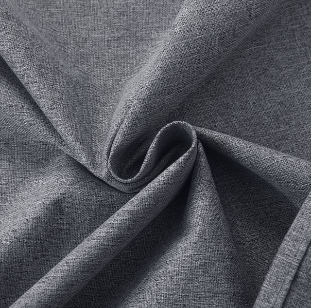 וילון השחלה דגם יעל עשוי פוליאסטר בצבע אפור