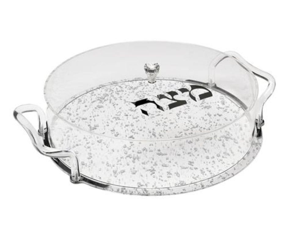 קופסא עגולה למצות עשויה אקריליק בעיצוב מיוחד