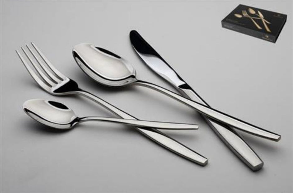 סט סכו"ם 24 חלקים עשוי נירוסטה בעיצוב יוקרתי