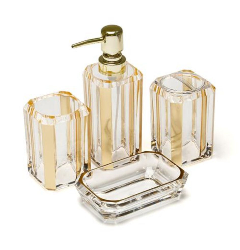 סט שירותים ומקלחת עשוי אקריליק בעיצוב יוקרתי