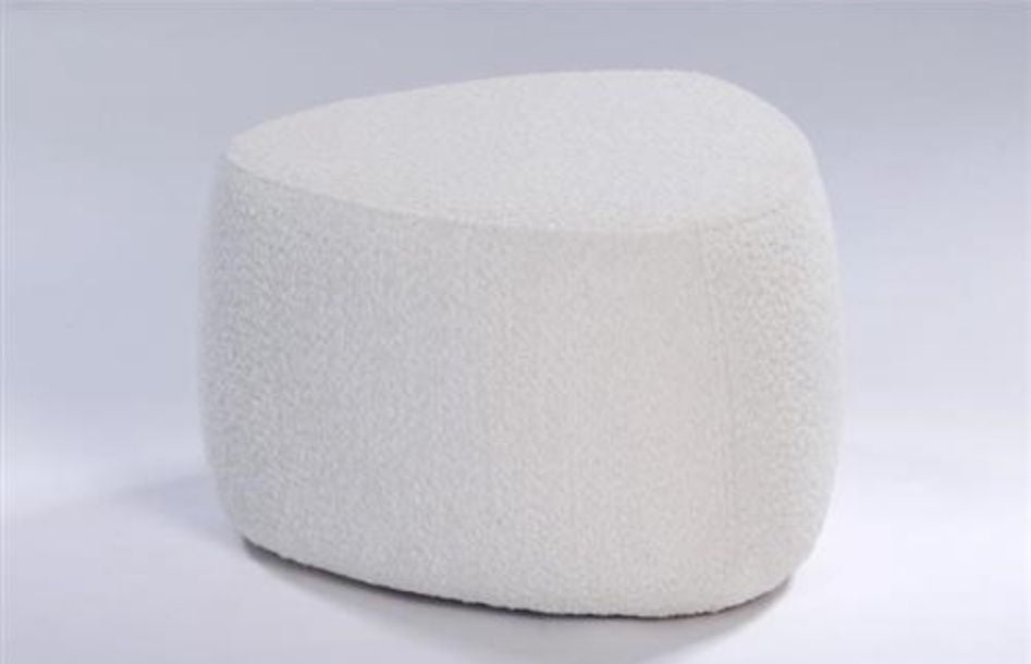 הדום עשוי בד בוקלה בעיצוב יוקרתי 53X53X33 ס"מ