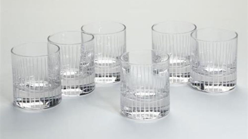 סט 6 כוסות ויסקי עשויות קריסטל בעיצוב מרהיב 320 מ"ל