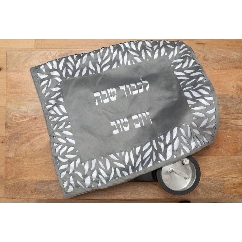 כיסוי פלטה דגם שושן בעיצוב מיוחד בגוון אפור 80X70 ס"מ