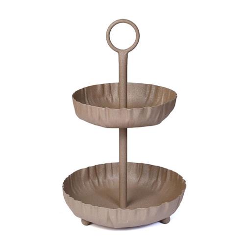 קברט 2 קומות מתכת – חום – 25X25X40