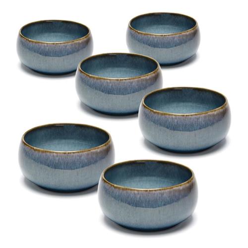סט 6 בולים STONE WARE MADRIO – כחול – 15X15X8
