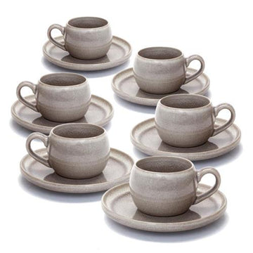 סט תה STONE WARE MADRIO CONCRETE בצבע מוקה 200ml סט מעוצב להגשה ולאירוח