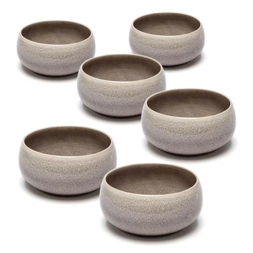 סט 6 בולים STONE WARE MADRIO – מוקה – 15X15X8