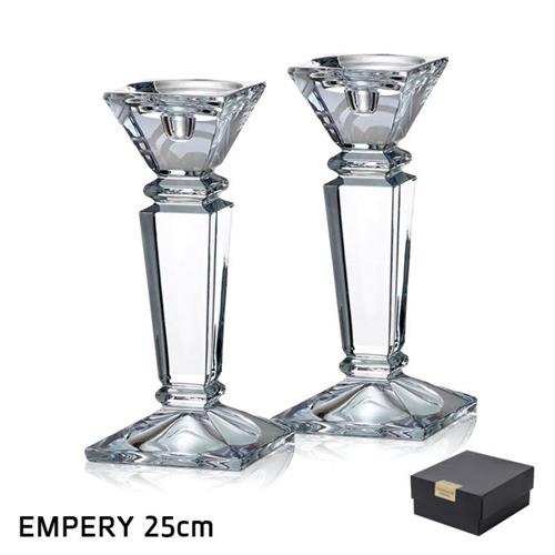 זוג פמוטי קריסטל בוהמיה EMPERY – 25 ס״מ
