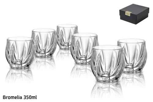 סט 6 כוסות ויסקי 350ml BROMELIAS