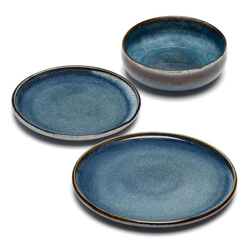 מערכת אוכל 18 חלקים STONE WARE MADRIO – כחול