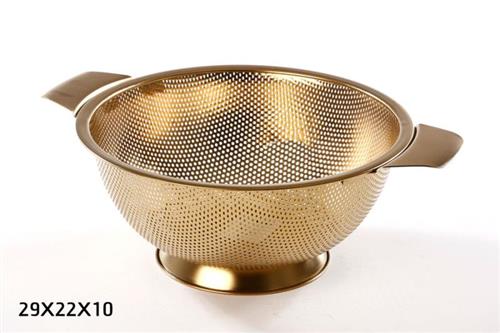 קערת הגשה לפירות DREAM CHEF נירוסטה זהב – 29X22X10