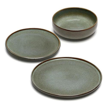מערכת אוכל 18 חלקים STONE WARE MADRIO – ירוק
