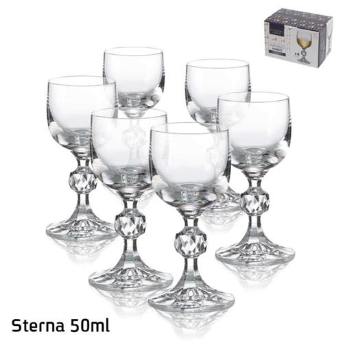 גביעי ליקר STERNA קריסטל בוהמיה 50 מ"ל – 18 יחידות