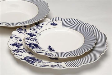 מערכת אוכל 18 חלקים New Bone China MATRIX
