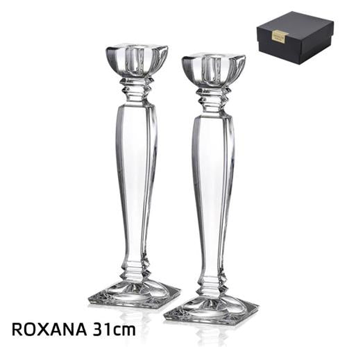 זוג פמוטי קריסטל בוהמיה ROXANA – 31 ס״מ