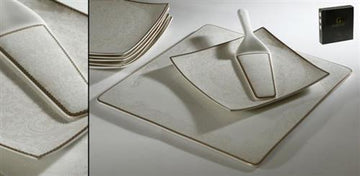 סט הגשה לעוגה מפורצלן NEW BONE CHINA לאירוח