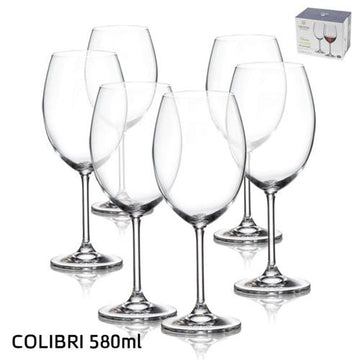 גביעי יין COLIBRI קריסטל בוהמיה 580 מ"ל – 18 יחידות