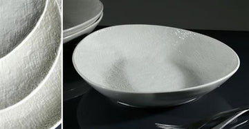 קערת סלט סדרת Simple White פורצלן New Bone China - 31×28×6 - 31X28X6