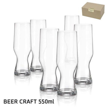 כוסות בירה BEER CRAFT קריסטל בוהמיה 550 מ"ל – 18 יחידות