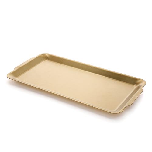 מגש מלבני נירוסטה זהב DREAM CHEF 32X16X1.5 בחירה רב־שימושית לחלל מודרני