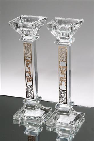 זוג פמוטים קריסטל GOLD פריט פרקטי שמוסיף אופי לבית