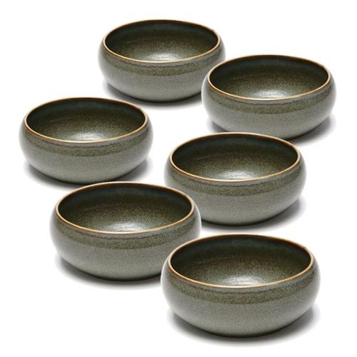 סט 6 בולים STONE WARE MADRIO – ירוק – 12X12X5