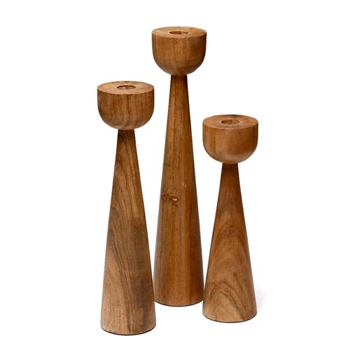 סט שלושה פמוטים ACACIA WOOD
