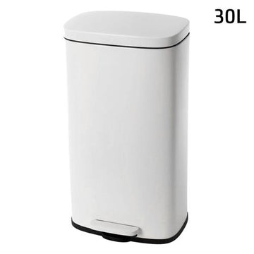 פח אשפה dream chef לבן מט טריקה שקטה 30L למראה הרמוני ושימוש נוח בבית