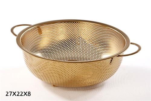 קערת הגשה לפירות DREAM CHEF נירוסטה זהב – 27X22X8