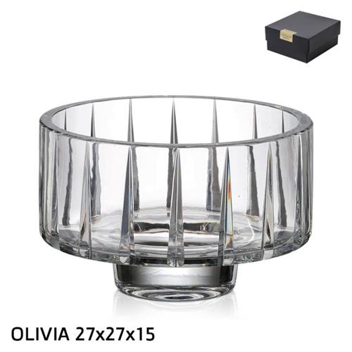 קערה OLIVIA בוהמיה קריסטל - 27x27x15