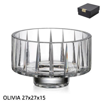 קערה OLIVIA בוהמיה קריסטל - 27x27x15